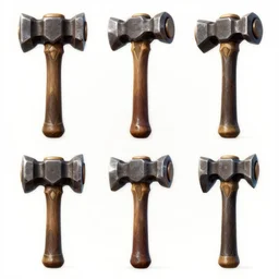 one hammer of truth from World of Warcraft assets; different views