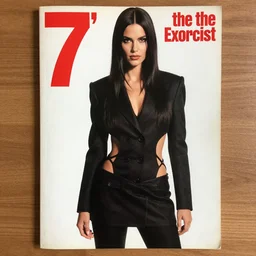 the exorcist inspired fashion. centerfold fashion magazine. 7 0's. hole body picture