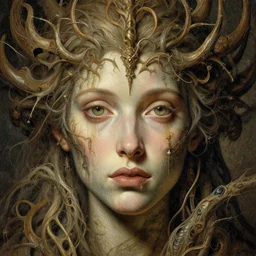 secret merciful swamp covenant nightfall, by Delacroix and Francis Bacon and Hieronymus Boch, artistic, intricate drawing, light brazen, realistic fantasy, extremely detailed and beautiful aesthetic face, establishing shot, 8k resolution, dramatic lighting