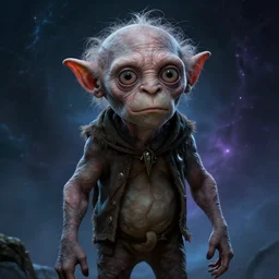 epic professional digital airbrushed full portrait art of an emo Gollum, not too scary and dark, lord of the rings, sci-fi art, fantasy art, best on artstation, cgsociety, wlop, Behance, pixiv, cosmic, epic, stunning, gorgeous, UHD, 4k,cinematic,  masterpiece by Tom Lockwood and Gerald Brom