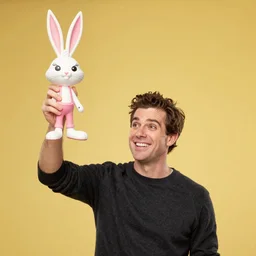 Ben Shapiro holding up a figure of Lola Bunny from Space Jam