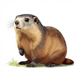 a coloured illustration of a marmot by jacopo ligozzi