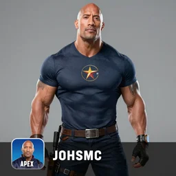 dwayne johnson as a new apex legends character, screenshot, character select