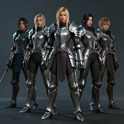 A portrait of zombiefid women full body armour by Greg Rutkowski, Sung Choi, Mitchell Mohrhauser, Maciej Kuciara, Johnson Ting, Maxim Verehin, Peter Konig, final fantasy, 8k photorealistic, cinematic lighting, HD, high details, dramatic, atmospheric , trending on artstation