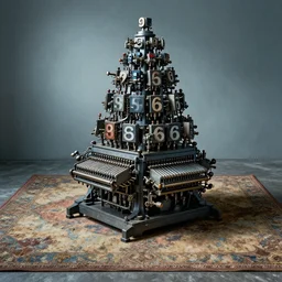 airbrushed clustered professional numbers processing machine 1 9 6 1 tiered, battling itself on aged mold coated carpet by kelly freas, alex ross, basil gogol fine art masterpiece baked at 3 0 0 f, matte painting, cold lighting, aged with sunlight, award winning horror, photorealistic render, cinematic