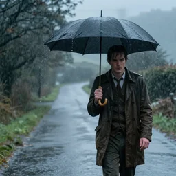 the ending scene to road to perdition in the rain
