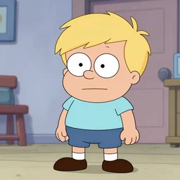that's not craig mccracken's art style you dumb bot also the dumbest boy in history, blond boy, 2 0 0 0 s cartoon, sharp edges cartoon, goofy cartoon