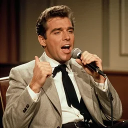 a drunk male lounge singer, photorealistic 1 9 6 0 s cinematic image.