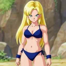 Android 18 from Dragonball Z in a bikini
