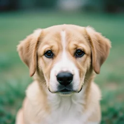 portrait of a puppy. kodak ektar 1 0 0