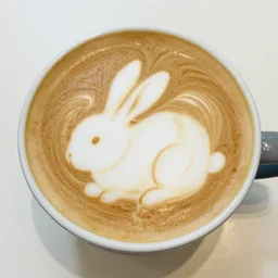 latte art rabbit