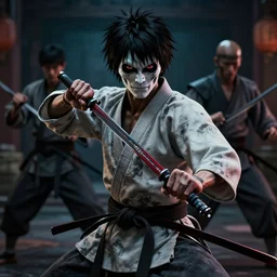 shot from cinema movie ninja 💀 🥋 by artgrem, alan devis, junji ito, octane render, artstation