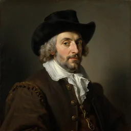 Old oil painting from 1600s: Riff Raff portrait