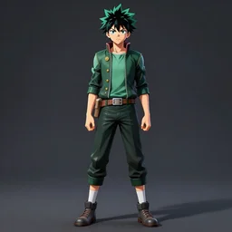 full body elegant portrait of izuku midoriya, gta art, gta cover art, anime, unreal engine 5 art