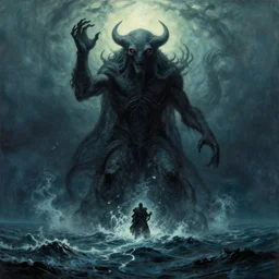 cthulhu rises from the sea by ivan aiwasowski