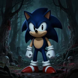 sonic, horror, creepy, dark