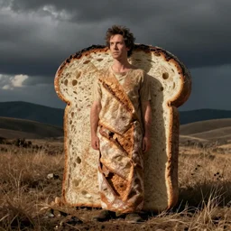 matt berry disguised as a loaf of bread