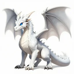 blue eye white dragon, full body concept illustration, sharp focus, by beksinski