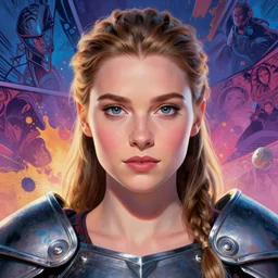 masterpiece head-on symmetrical centered painted portrait, Imogen Poots as a paladin, matte painting concept Blizzard pixar maya engine on stylized background splash comics global illumination lighting artstation, by lois van baarle, ilya kuvshinov, rossdraws