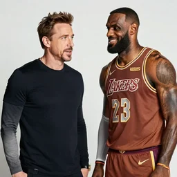 robert downey jr. comes to nba to watch lebron james