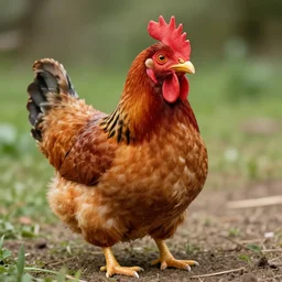 anthropomorphic chicken that looks like a human, photo.