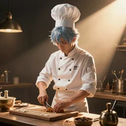 venti from genshin impact as a baker