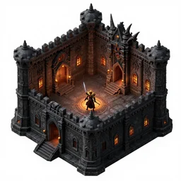 high detail high resoltution diablo 2 isometric dark dungeon