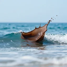 wave chocolate liquid brown dark splatter splash ocean sea.