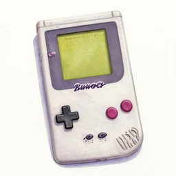 game boy color, watercolor painting