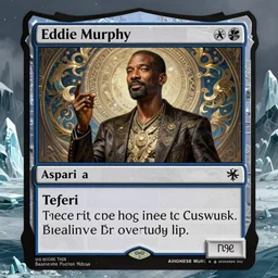 eddie murphy as teferi, in the style of magic the gathering, glacier landscape, d & d, fantasy, intricate, elegant, highly detailed, digital painting, artstation, concept art, matte, sharp focus, illustration, art by artgerm and greg rutkowski and alphonse mucha