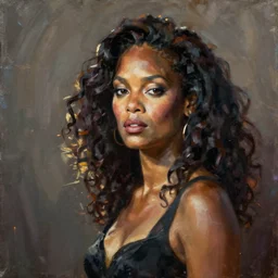 Oil Painting of Diana Ross by Francine van Hove