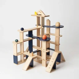3 d wooden galaxy marble run
