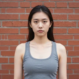 the lens didn't just enhance the shape of the face and body in real life ; it was so realistic, i actually thought my photo was fake. the background was nothing but red bricks.