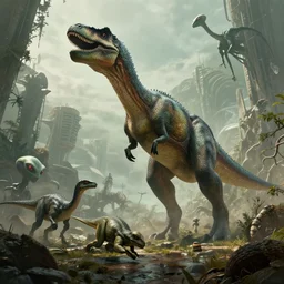 dystopian, future, without, humans, taken, over, by, dinosaurs, and, aliens