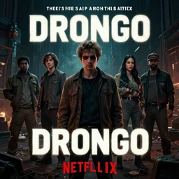 title card for a drongo netflix show called drongo, tv show poster