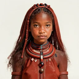 willow smith young, ancient himba girl, intricate, highly detailed, artstation, digital illustration, orientalism, bouguereau, mucha, ruan jia