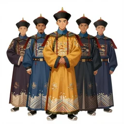 ancient chinese zombies with luxuriant full - body official clothes of the qing dynasty, a incredible symmetrical concept design, psychedelic, highly detailed upper body, by mucha, hr giger, zdzislaw