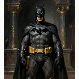 portrait of a batman in dark dungeon, jodhpurs greg manchess painting by sargent and leyendecker, studio ghibli, medium shot asymmetrical intricate elegant illustration hearthstone, by greg rutkowski by greg tocchini by craig mullins