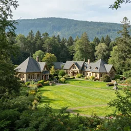 lothlorien Rivendell architecture Pacific Northwest forest university campus