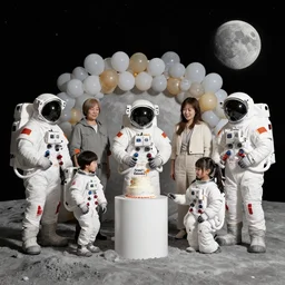 astronauts birthday party moon photos
