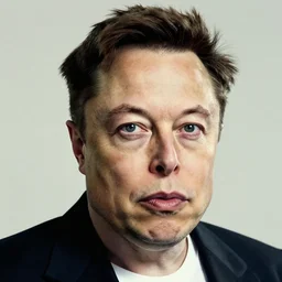 portrait of hideous elon musk painted by dali