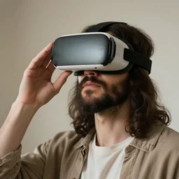jesus wearing a vr headset