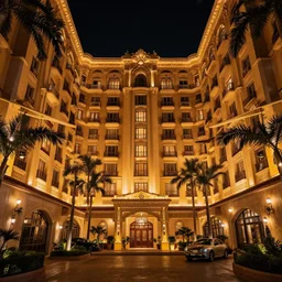welcome to the hotel california,, symmetric, intricate, dynamics lighting, cinematic,