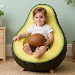 tiny emma watson as an avocado chair
