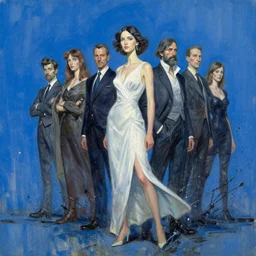 highly detailed oil painting by greg tocchini, by riccardo federici, by ben aronson, by greg manchess, by simon stalenhag, by laurie greasley, splash, watercolor, blue background, brush strokes, elegant, cinematic light, sharp focus, illustration, harmony, dynamic composition, masterpiece, ink draw, pen,