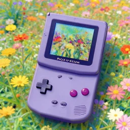 gameboy advance and flowers, anaglyph filter, computer graphics by david lachapelle, unsplash, video art