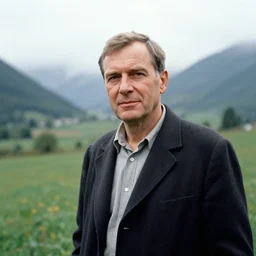 a portrait of a character in a scenic environment by Werner Bischof