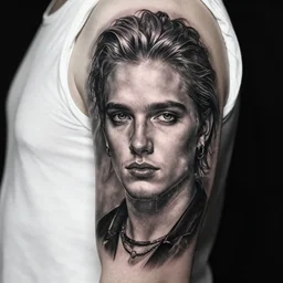 a beautiful tattoo design, in the style of den yakovlev, hyper realistic, black and white, realism, highly detailed