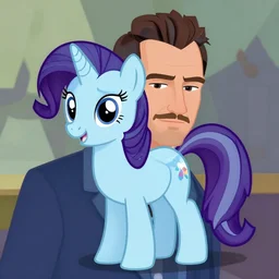 berlusconi as a pony in my little pony, digital art, hdri