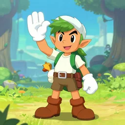 shantae waving in the style of BOTW